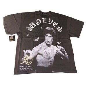 Darc Sport Wolves Bruce Lee T-Shirt Men's XL Wolf Gray Oversiz 354/1000 Big Boss